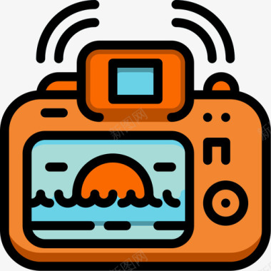 logo标识彩色8沙滩摄像机图标图标