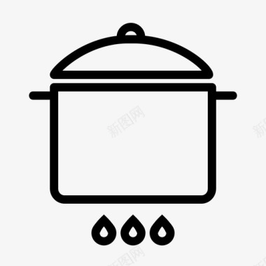 锅厨师烹饪图标图标