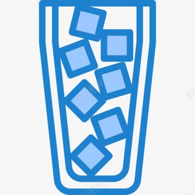 冰蓝色手套冰咖啡咖啡51蓝色图标图标