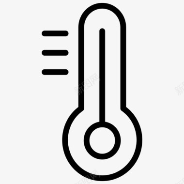水银温度体温计发烧健康检查图标图标