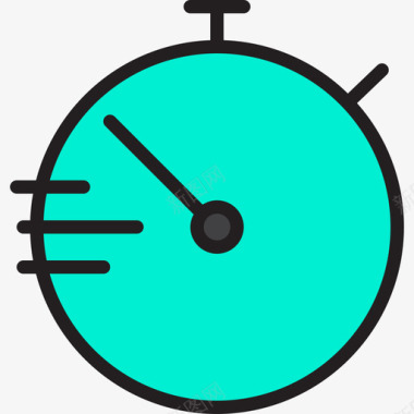 时间安排秒表时间和地图3线性颜色图标图标