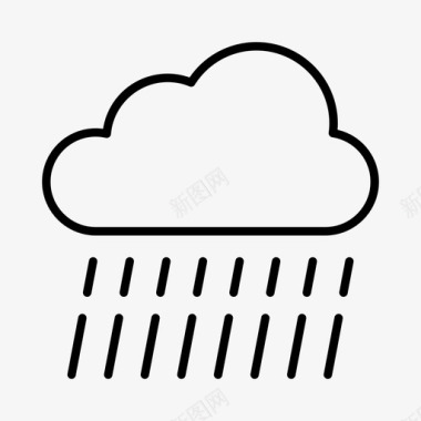 下雨气候预报图标图标