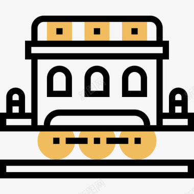 货车货车铁路17黄影图标图标