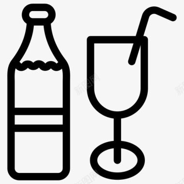 小包装酒瓶葡萄酒酒精饮料香槟图标图标
