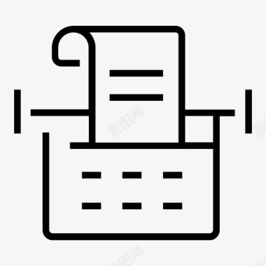 打印机免抠打字机打印机通讯线路图标集1图标