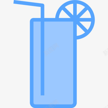 鲜榨果汁果汁饮料17蓝色图标图标
