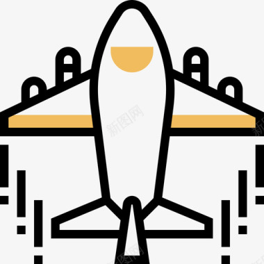飞机56号交货黄色阴影图标图标