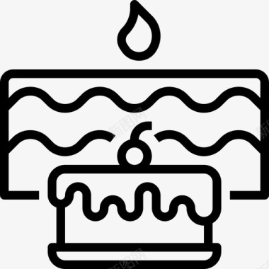 生日蛋糕生日派对26直系图标图标