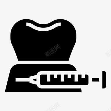 牙科素材注射牙科医疗图标图标