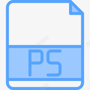 PS文件扩展名5蓝色图标图标