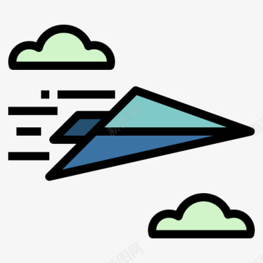 纸折的纸平面网页119线颜色图标图标