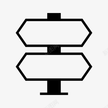行驶路标路标广告牌灯杆图标图标