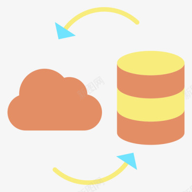 云端服务器图标刷新网站服务器和托管3平面图标图标