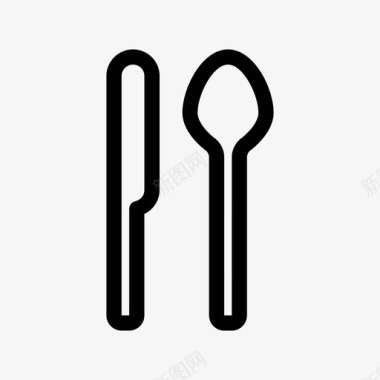 食品和餐厅采购产品刀和勺子厨房厨房设备图标图标