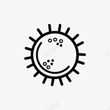 小病毒麻疹细菌科学图标图标