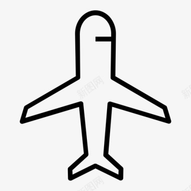 飞机旅行酒店线路图标集1图标