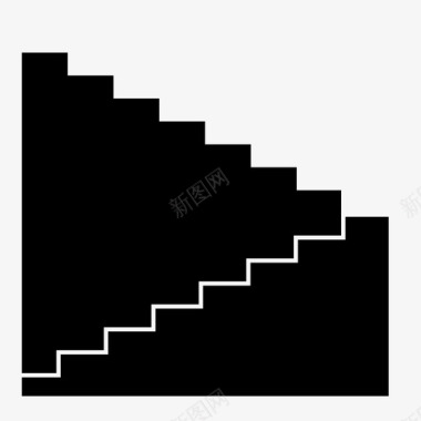 楼梯攀爬成长图标图标