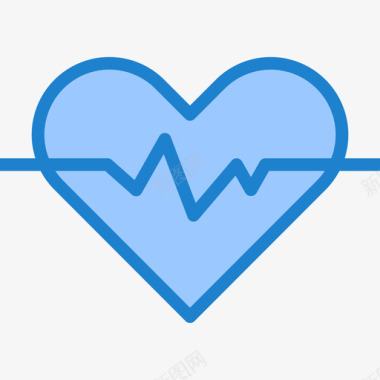 心电图保健32蓝色图标图标