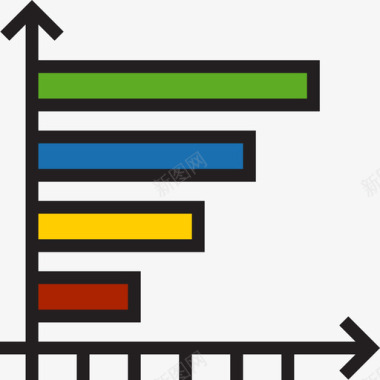 线型条形图图表7线型颜色图标图标