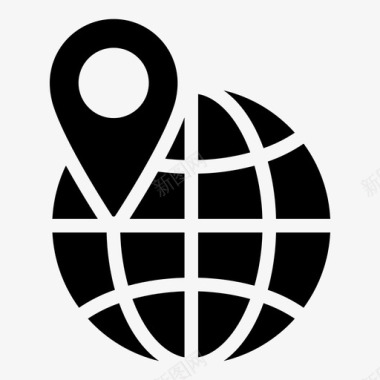 世界全球互联网图标图标