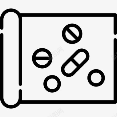 糕点托盘托盘药房35线性图标图标