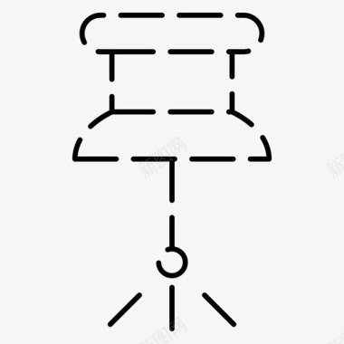 马路虚线固定连接图钉图标图标