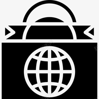 全球网格电子商务84填充图标图标