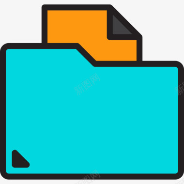 颜色多彩文件夹文件和文件夹10线性颜色图标图标