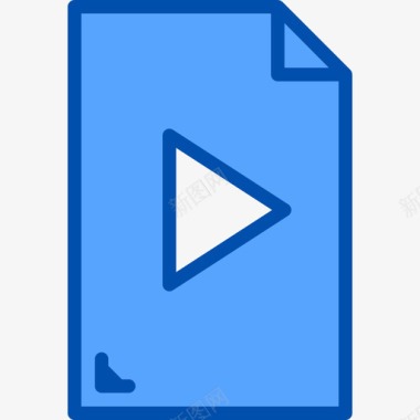 视频文件和文件夹9蓝色图标图标