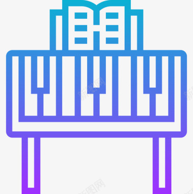 键盘摇滚8渐变图标图标