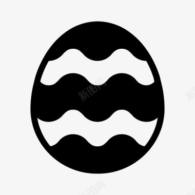 一堆彩蛋装饰图案波浪形复活节彩蛋春季图案装饰图标图标