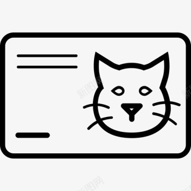 信用卡盗用宠物卡动物猫图标图标