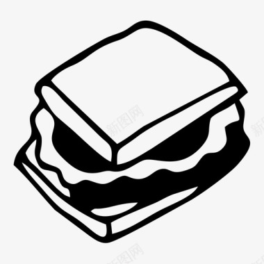 蔬菜三明治面包肉图标图标