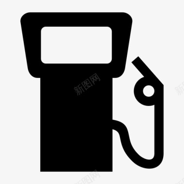 汽油机加油机加油站图标图标