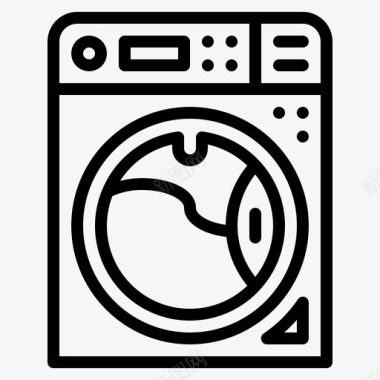 洗衣机洗衣机电器洗衣房图标图标