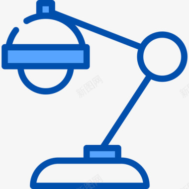办公室一角图标103办公室灯蓝色图标图标
