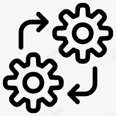 机床维护设置齿轮维护图标图标