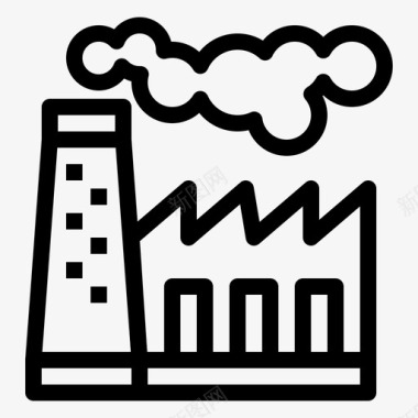 工厂污染烟雾图标图标