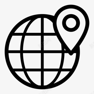 旅游世界定位全球定位地图定位图标图标