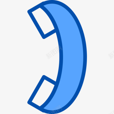 电话101办公室蓝色图标图标