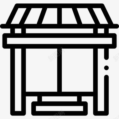 大门中国42直线图标图标