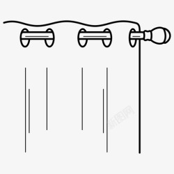 薄纱窗帘窗帘檐口滑动图标高清图片