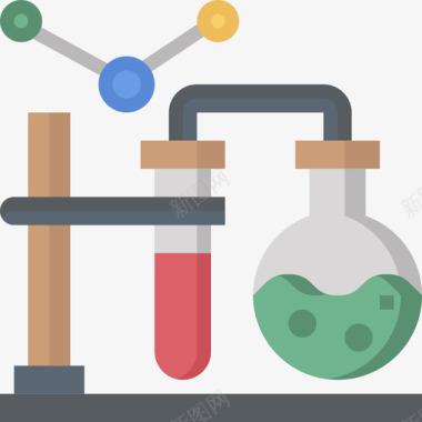 开发工程烧瓶遗传学和生物工程2扁平图标图标