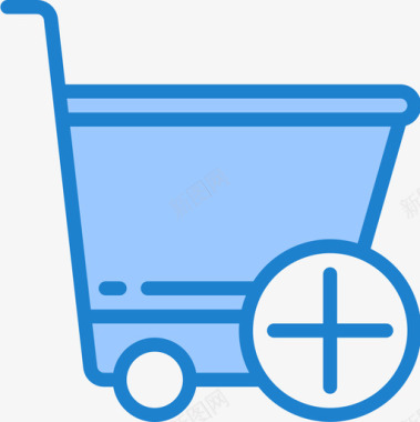 添加购物和电子商务8蓝色图标图标