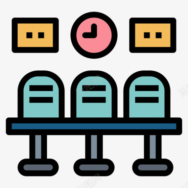 候车候车9号火车站线颜色图标图标