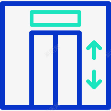 酒店电梯指示牌电梯135号酒店轮廓颜色图标图标