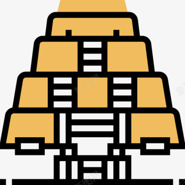 墨西哥黄色金字塔10图标图标