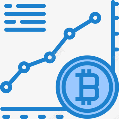 图形比特币蓝色图标图标