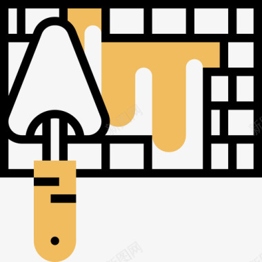 泥刀工程42黄阴影图标图标
