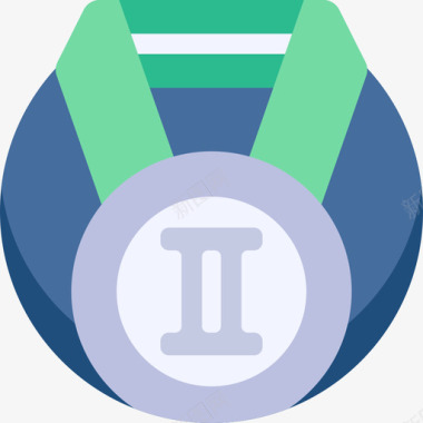 银牌png银牌奖章4枚扁平图标图标